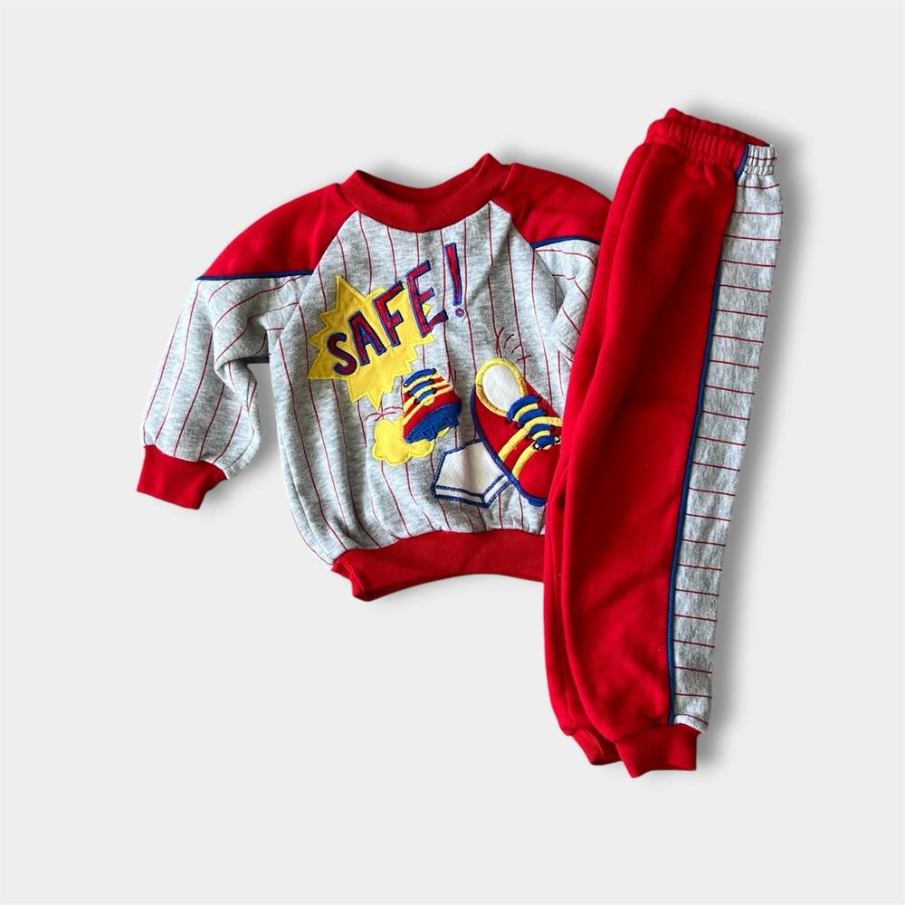 Vintage Me and the Gang Baseball Sweatsuit 3T 4T